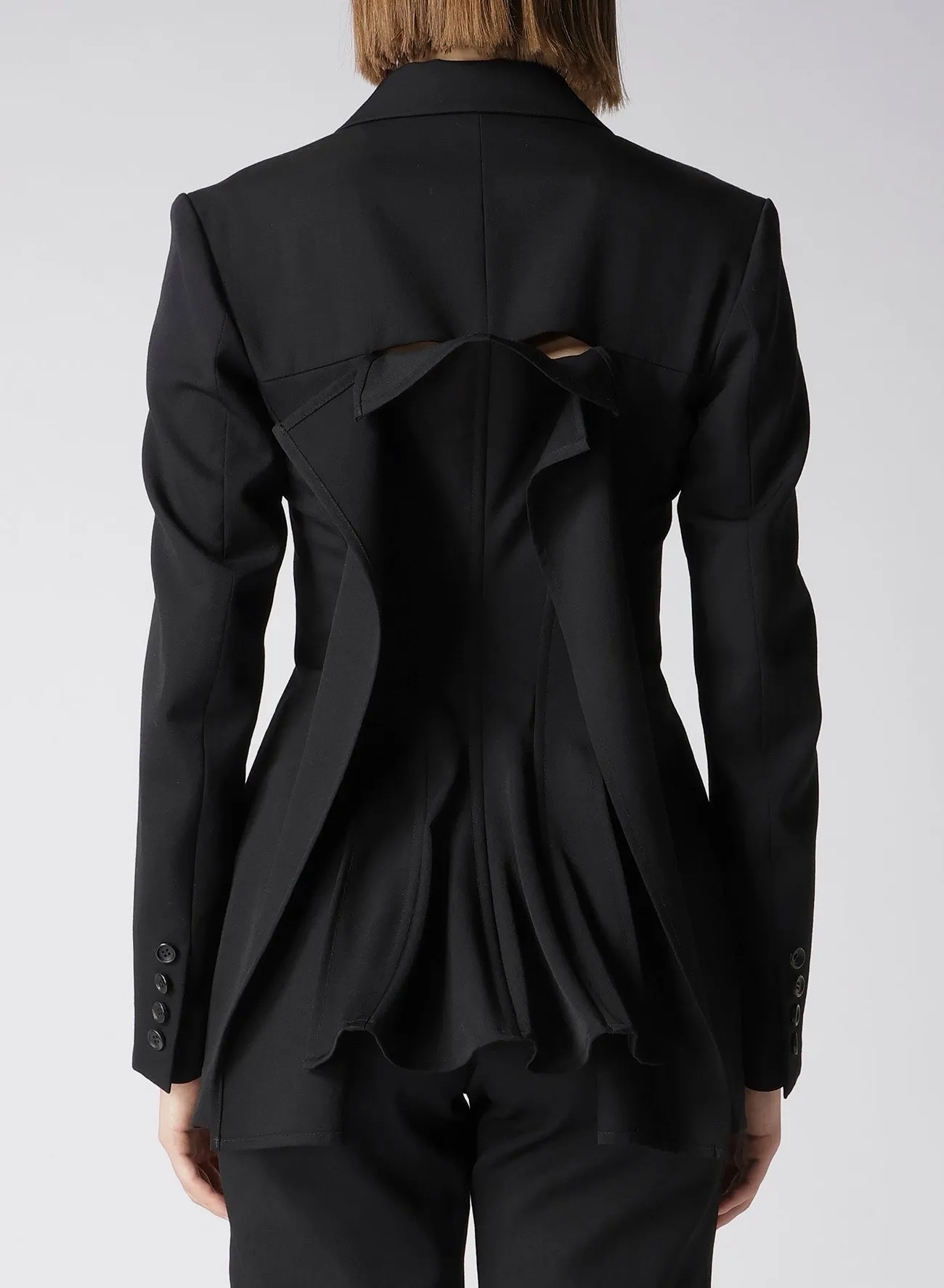 2/80 WOOL GABARDINE BACKSIDE WIRE JACKET