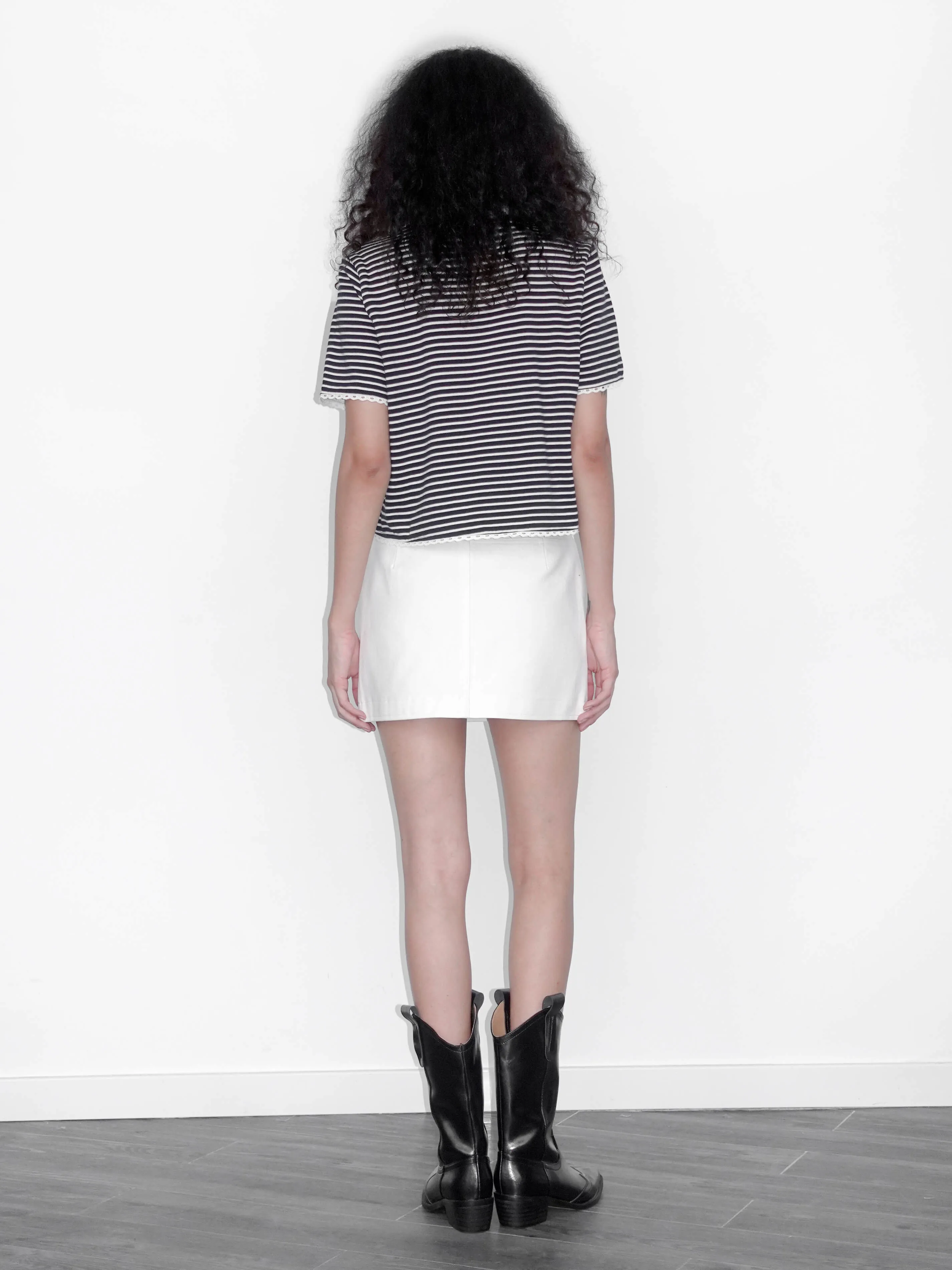 A-line Denim Mini Skirt