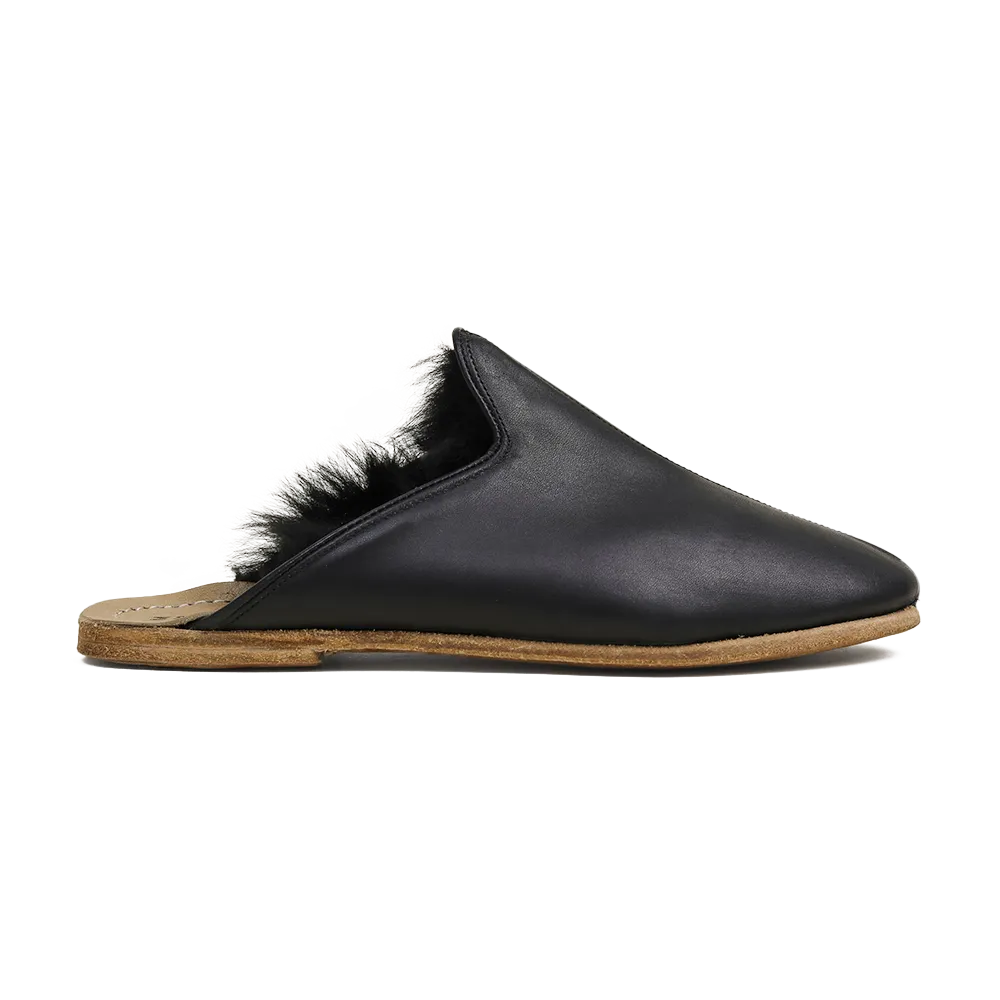 Black on Black Shearling Baba (Mens)