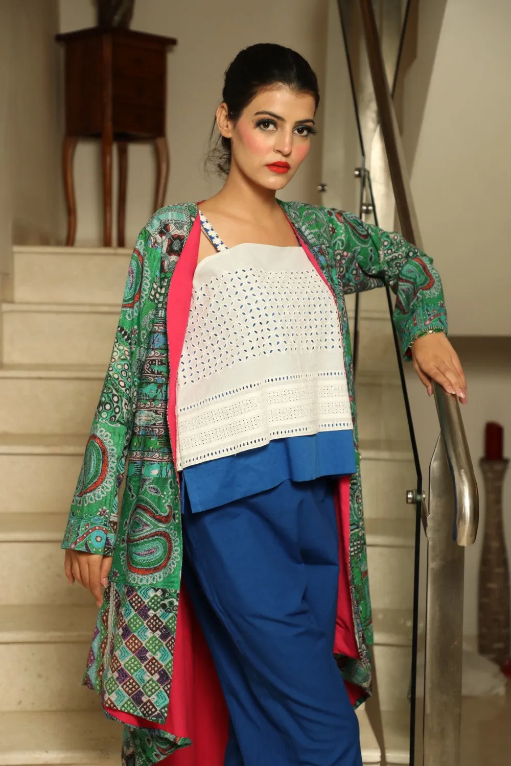 Blue Aquamarine Top with Trouser