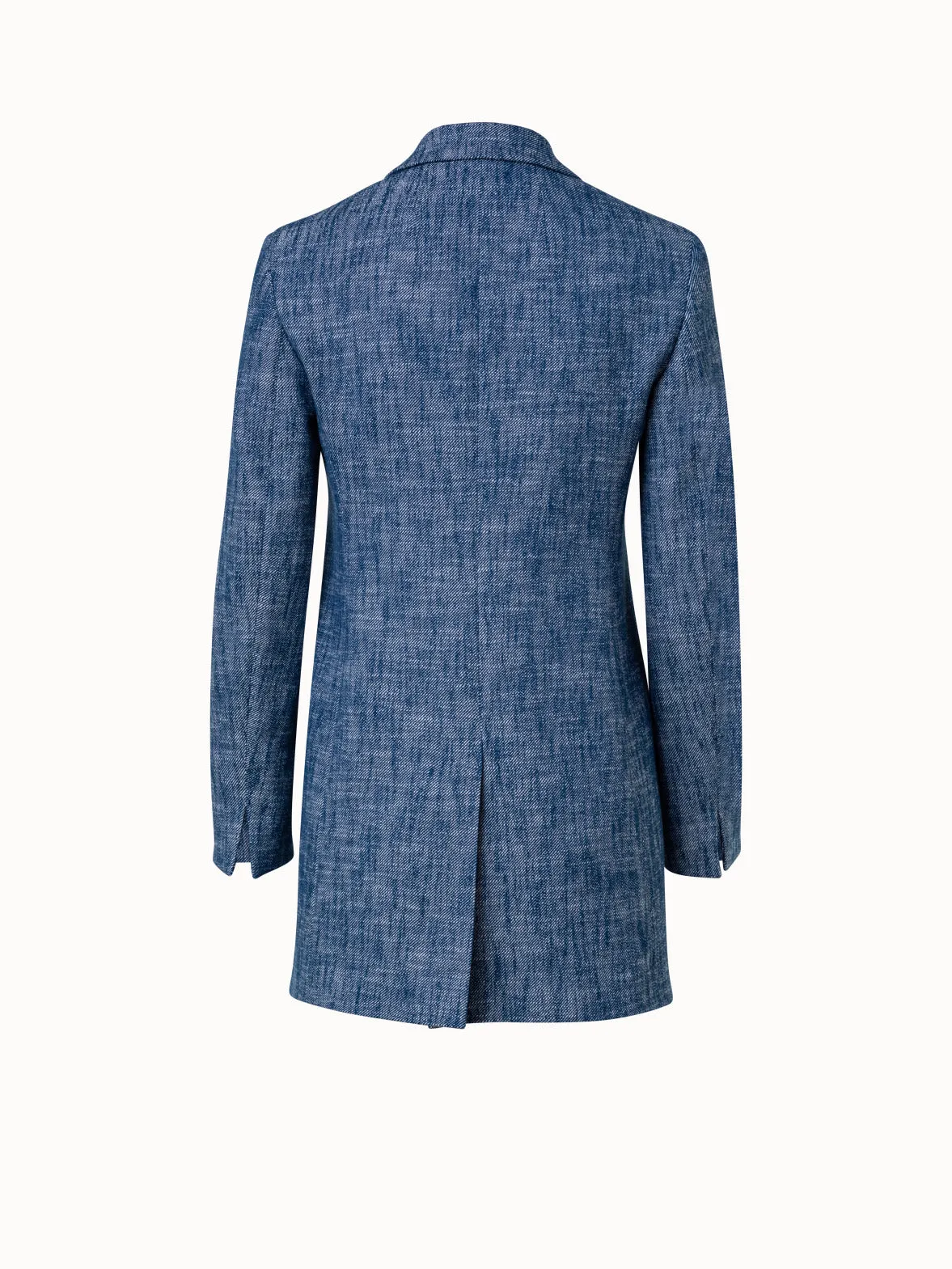 Cotton Stretch Diagonal Long Blazer