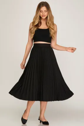 Darvy Midi Pleated Skirt