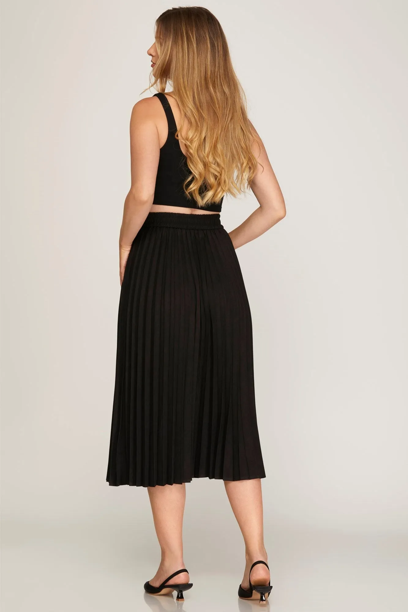 Darvy Midi Pleated Skirt