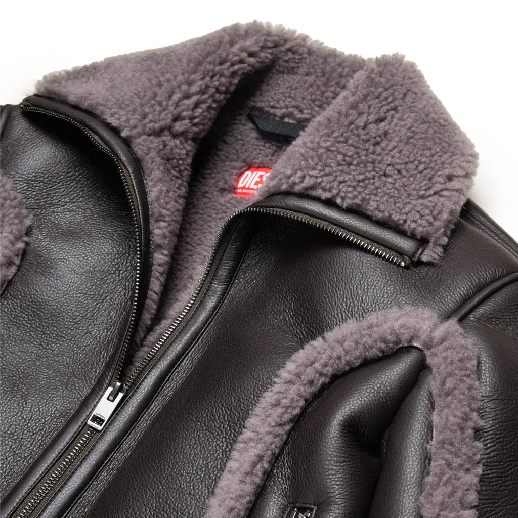 Diesel Kids Faux Shearling Biker Jacket