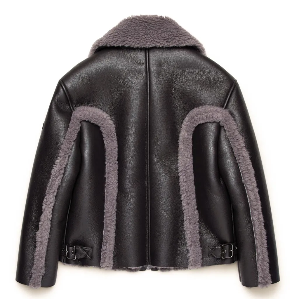 Diesel Kids Faux Shearling Biker Jacket
