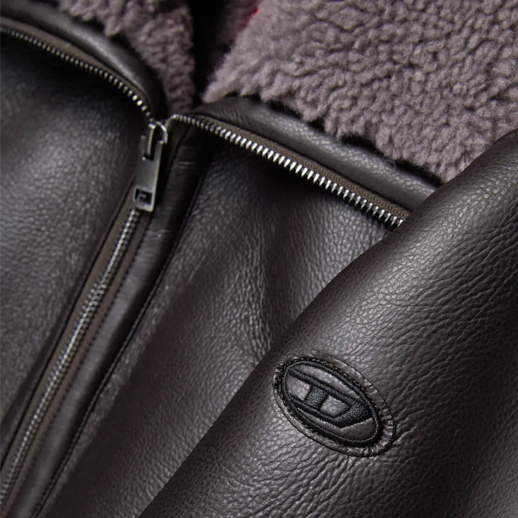 Diesel Kids Faux Shearling Biker Jacket