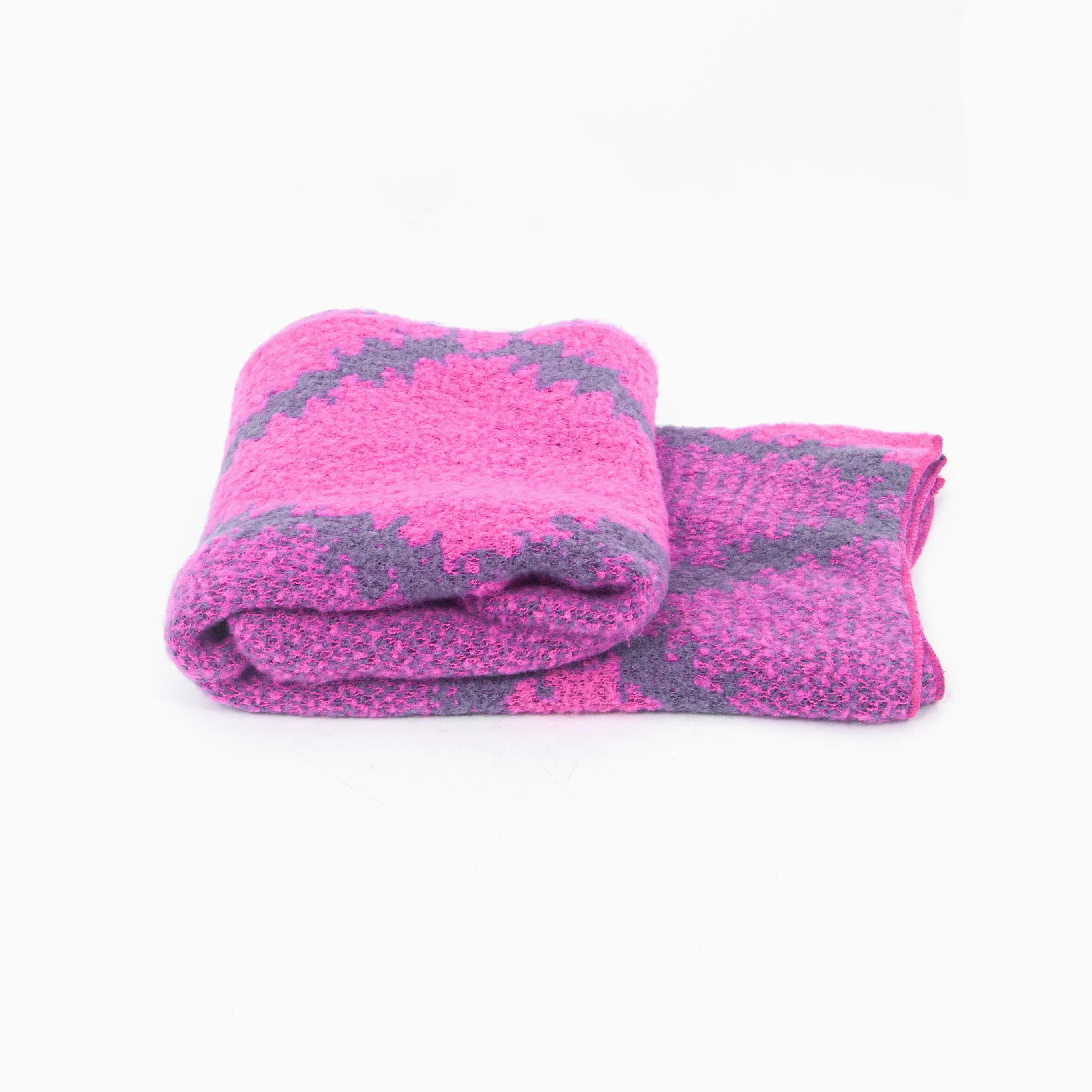 Dove Heavyweight Scarf - Fuchsia, Crosshatch