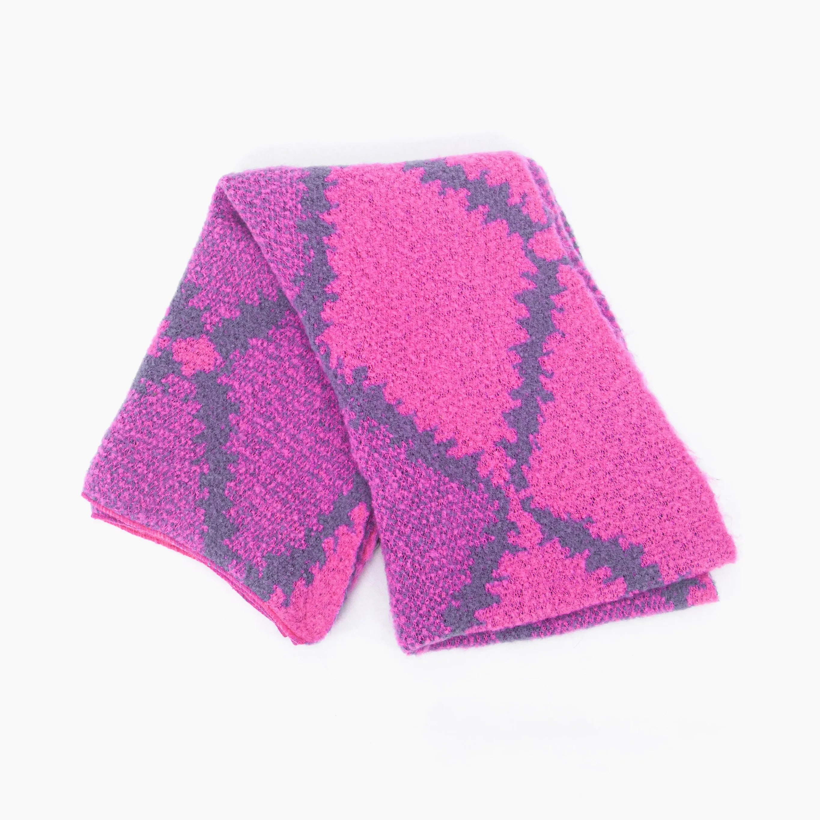 Dove Heavyweight Scarf - Fuchsia, Crosshatch