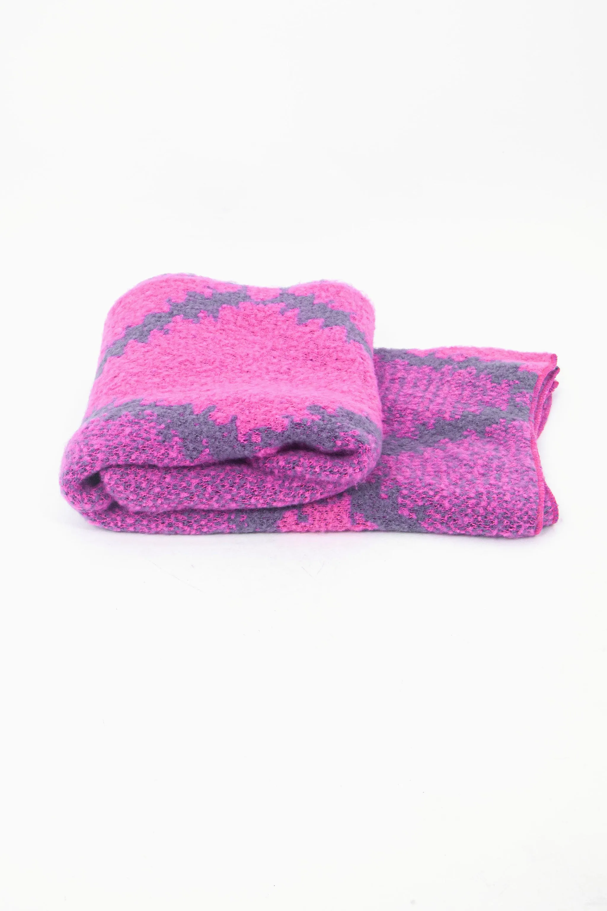Dove Heavyweight Scarf - Fuchsia, Crosshatch
