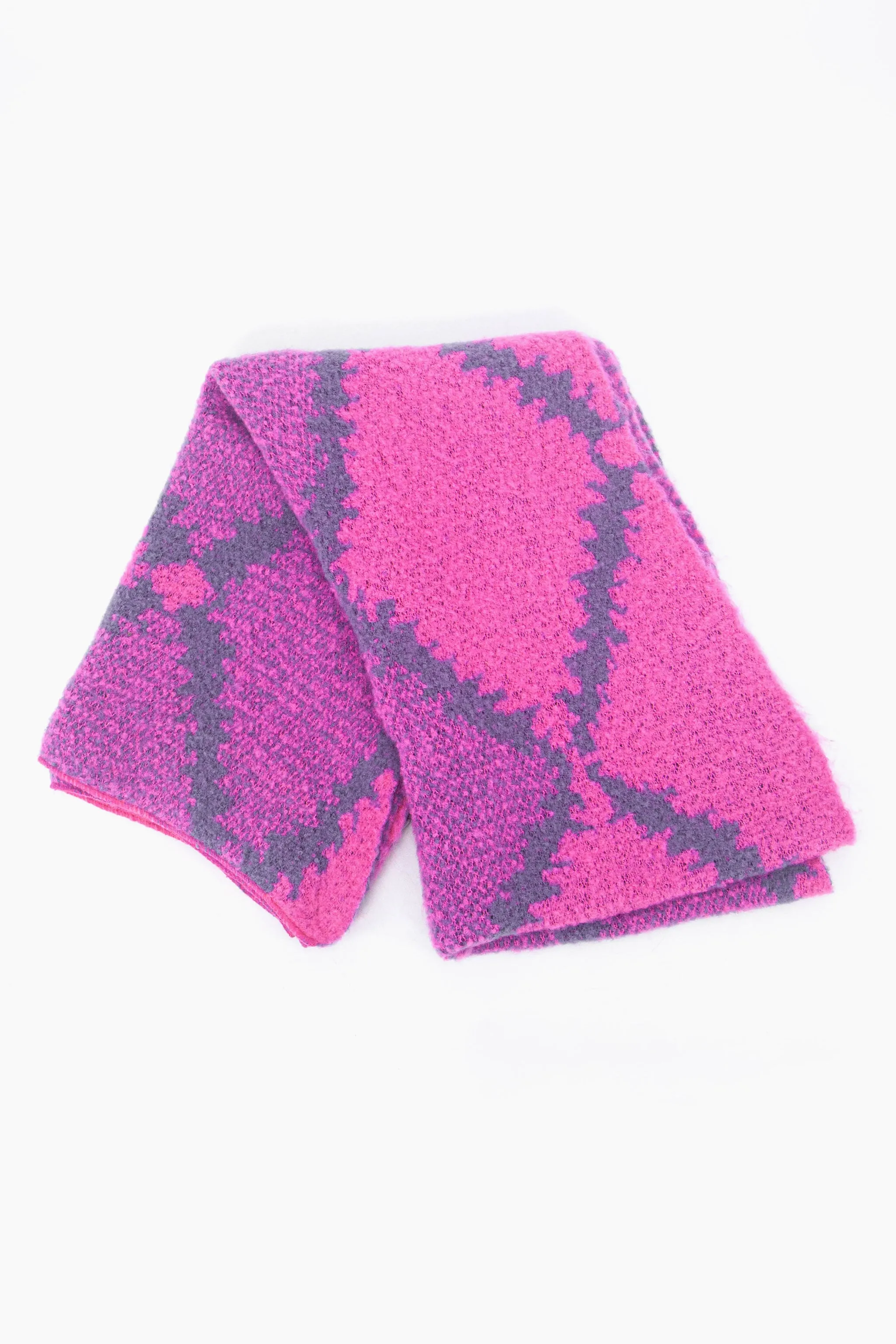 Dove Heavyweight Scarf - Fuchsia, Crosshatch