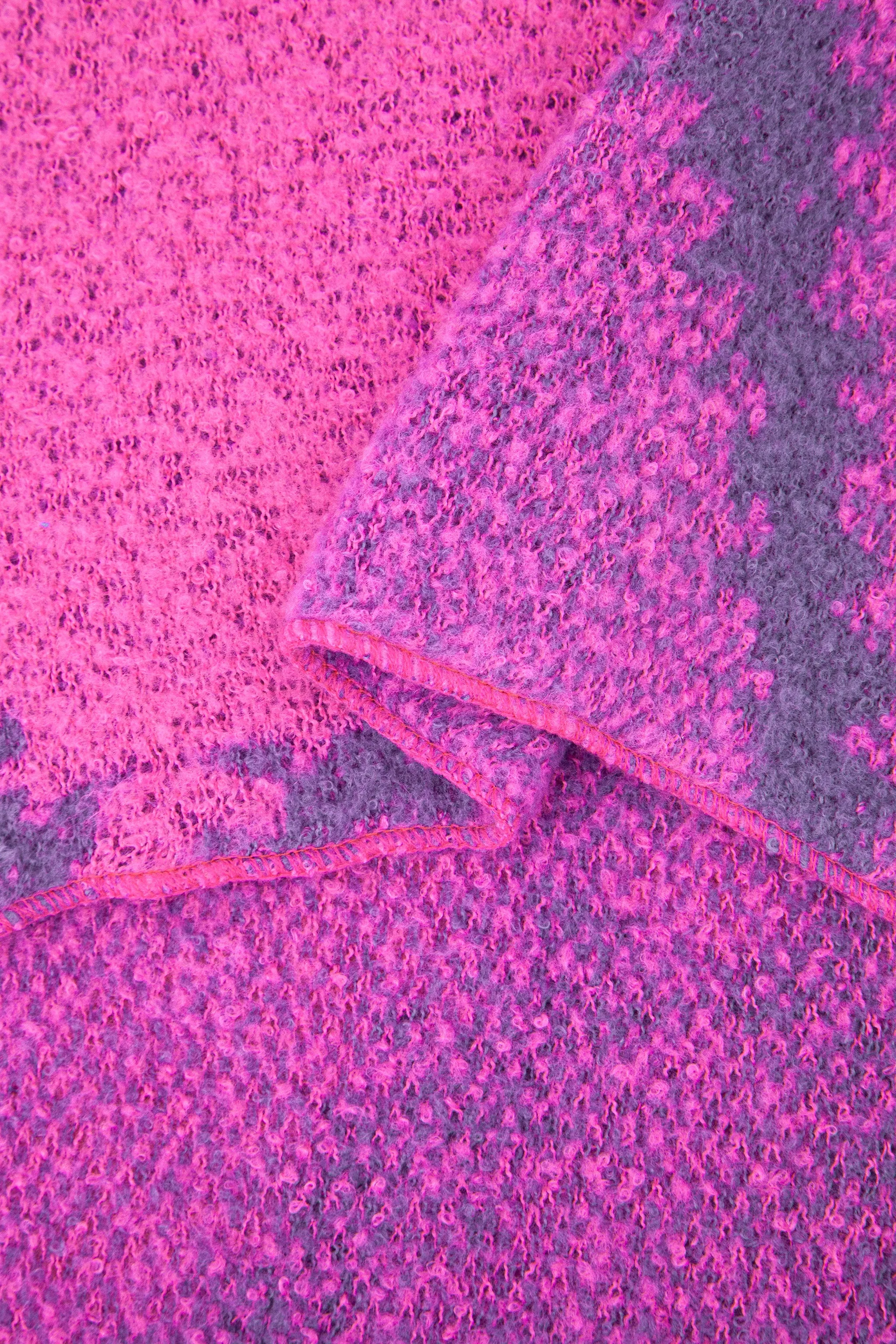 Dove Heavyweight Scarf - Fuchsia, Crosshatch