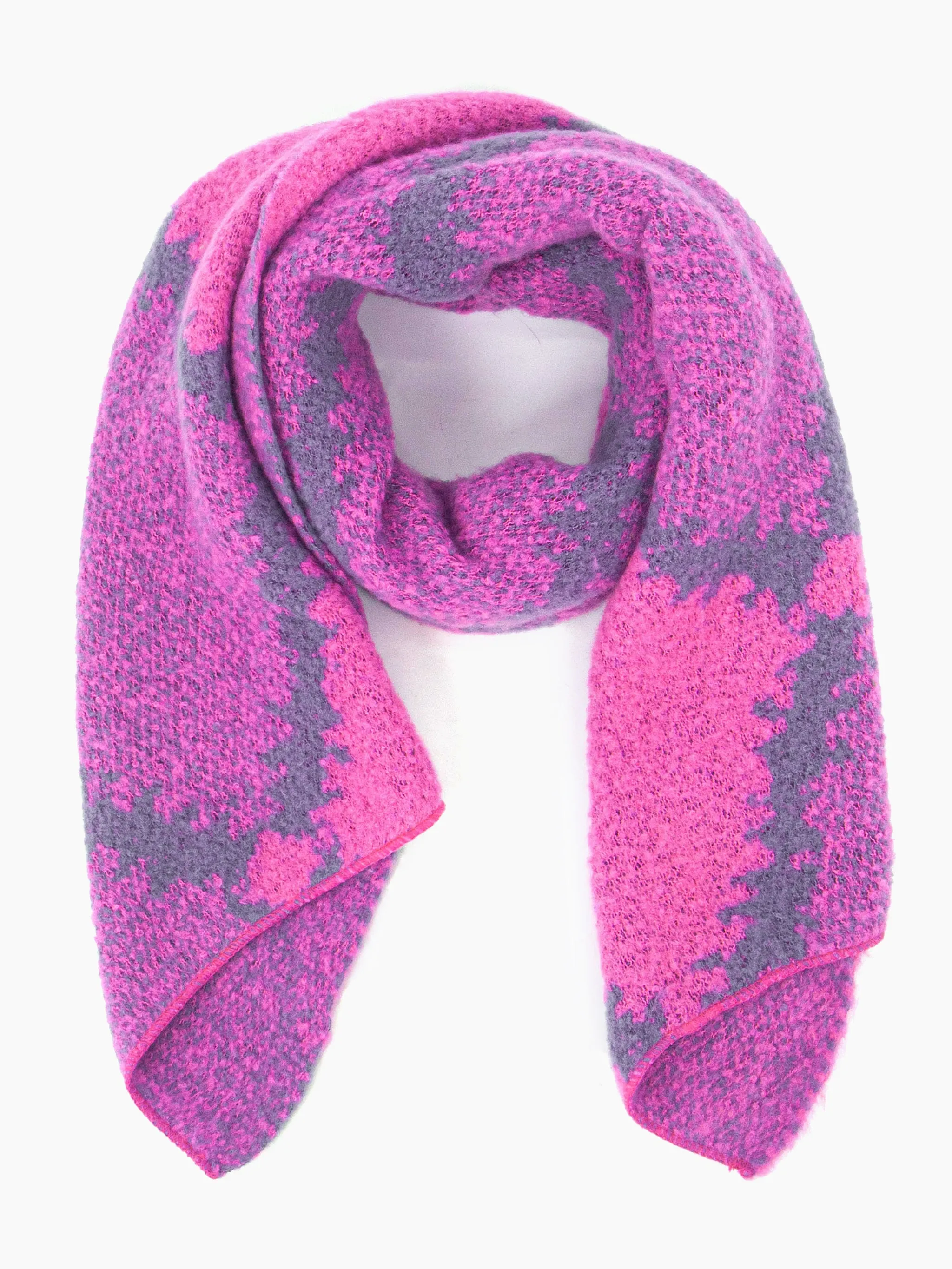Dove Heavyweight Scarf - Fuchsia, Crosshatch