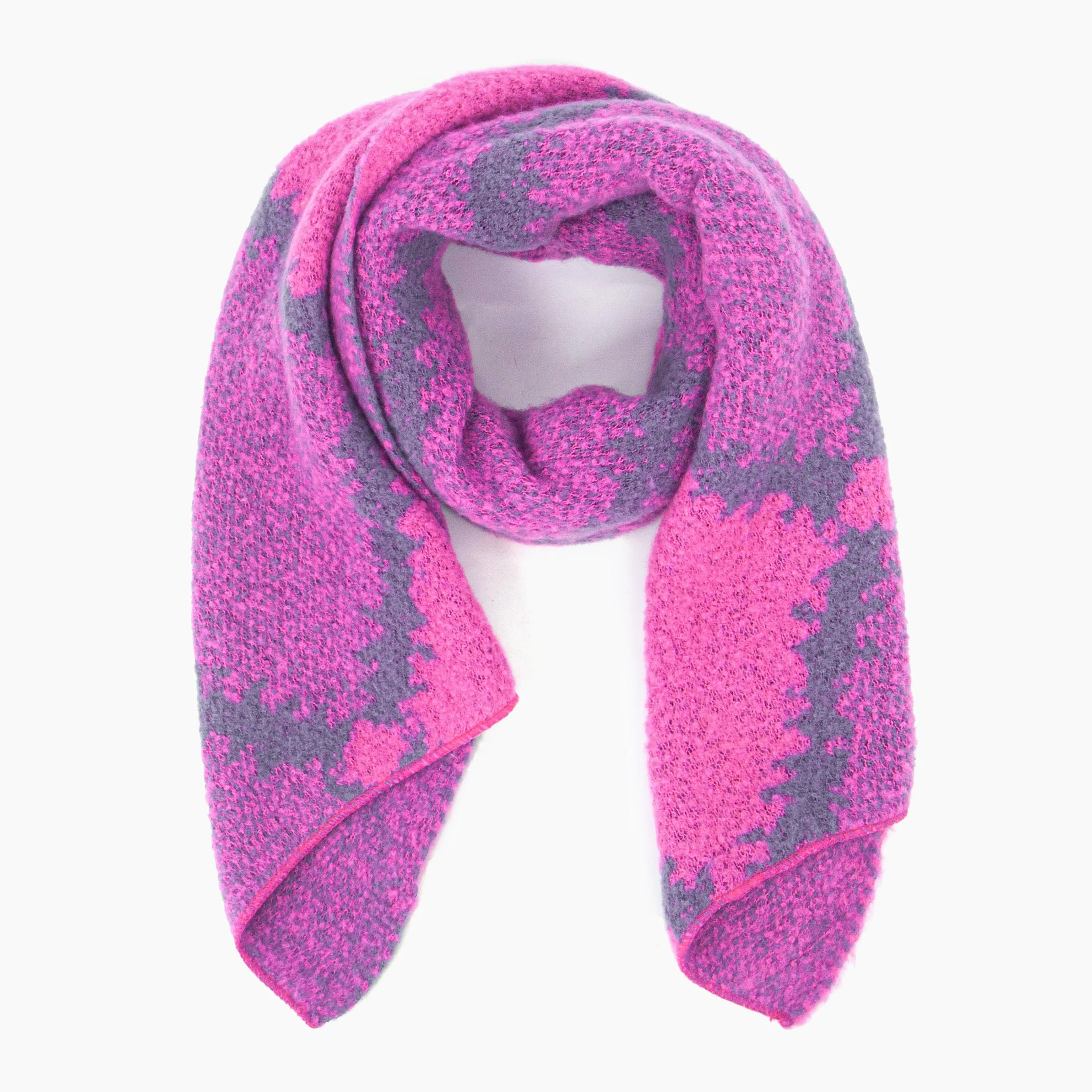 Dove Heavyweight Scarf - Fuchsia, Crosshatch