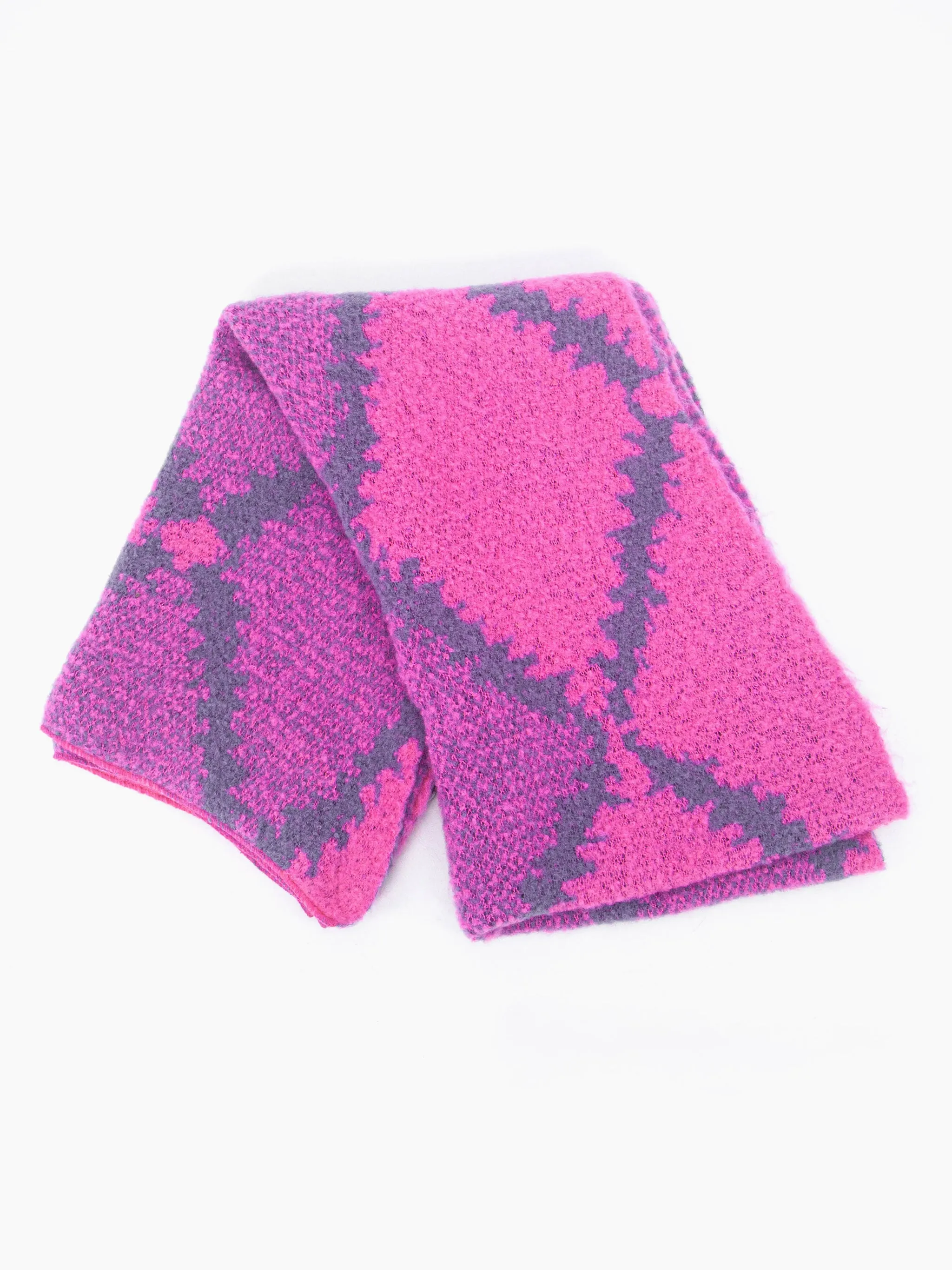 Dove Heavyweight Scarf - Fuchsia, Crosshatch