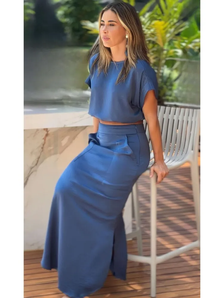 Dress Sets Summer Set for Women 2 Pieces 2023 New Casual Short Sleeve Two Piece Fashion Skirt Set Festival Outfit Women Dresses