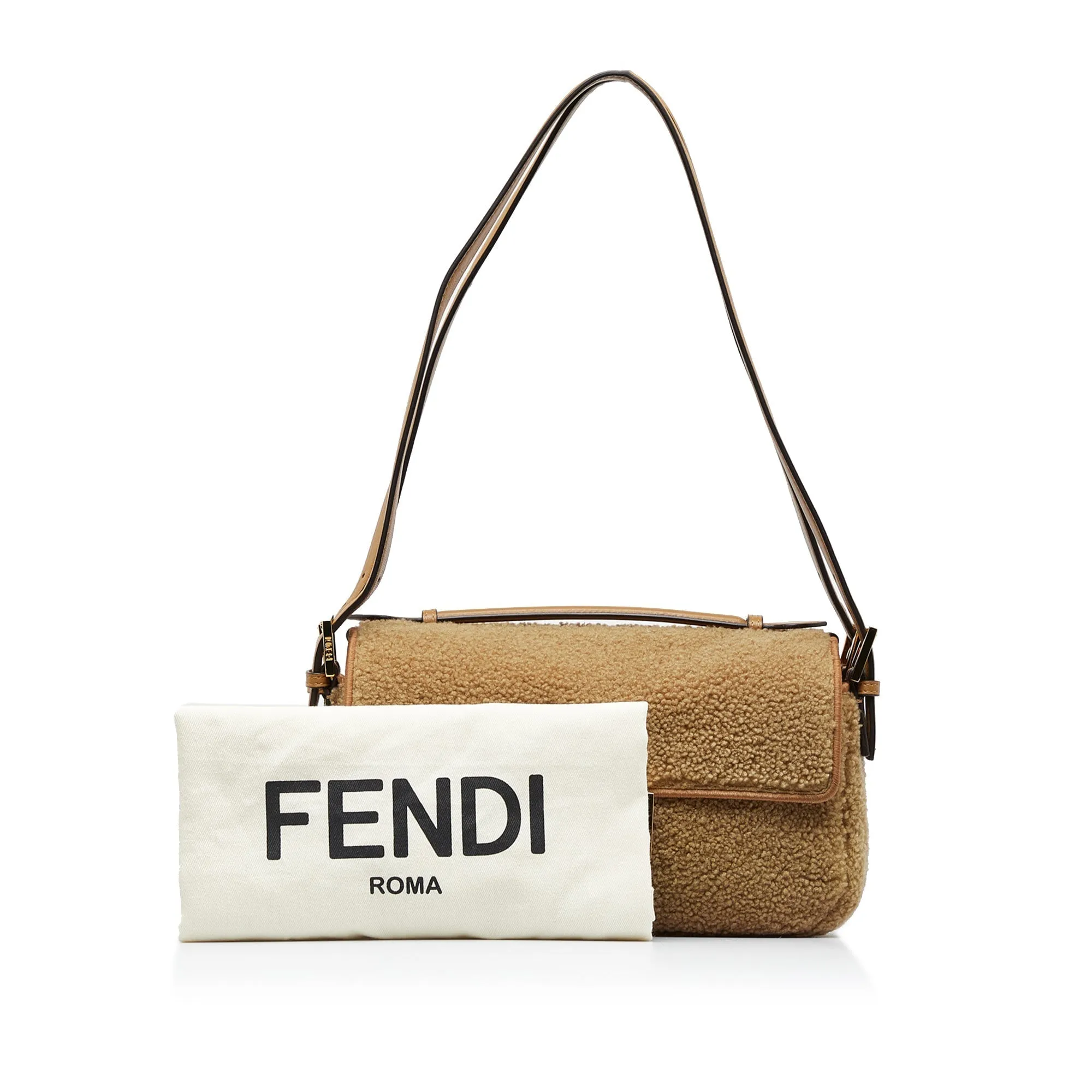 FENDI Multi Shearling Baguette