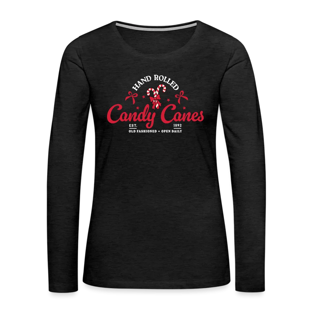 Hand Rolled Candy Canes Women's Premium Long Sleeve T-Shirt