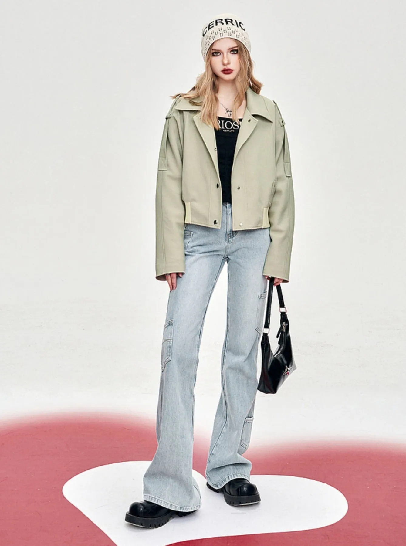 High Waist Bootcut Light Jeans Pants