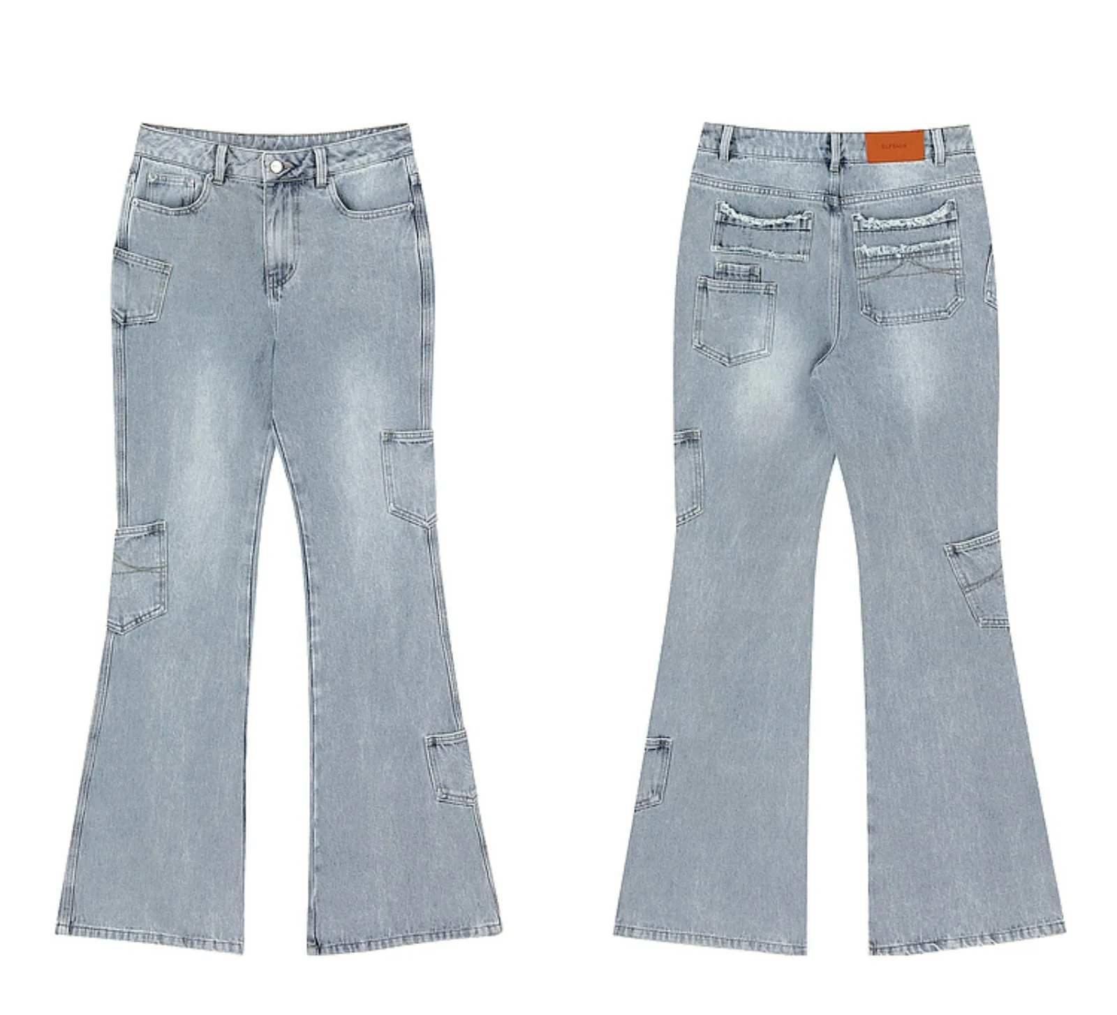 High Waist Bootcut Light Jeans Pants
