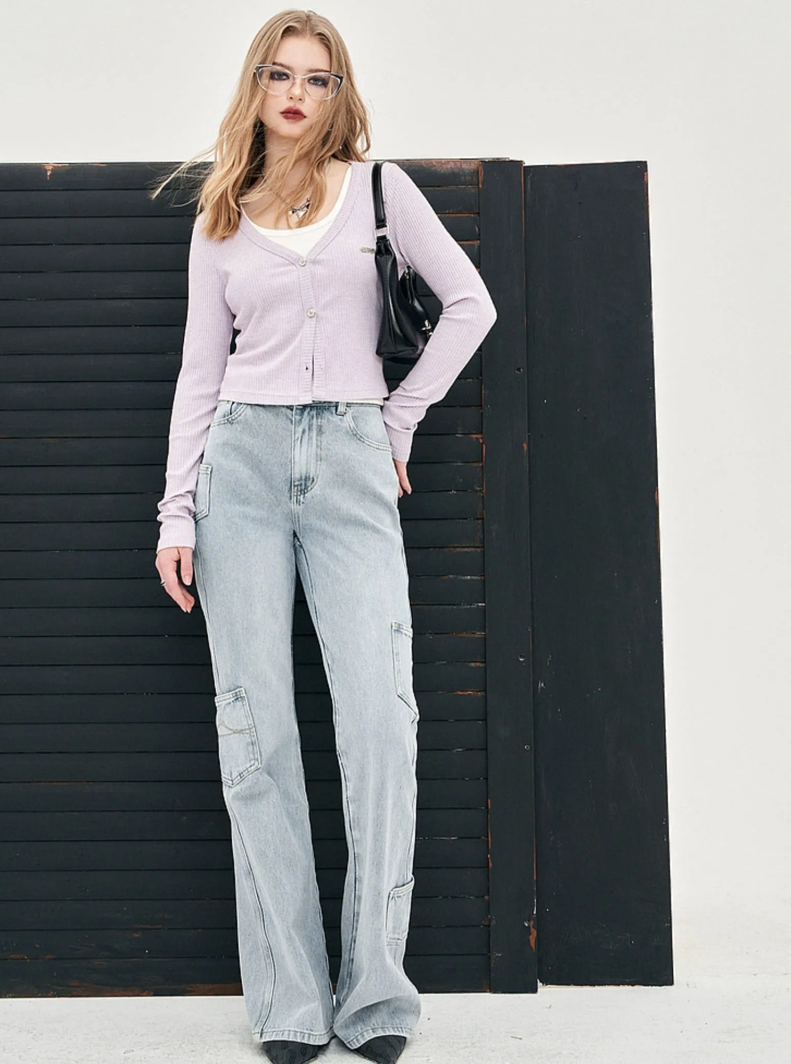 High Waist Bootcut Light Jeans Pants