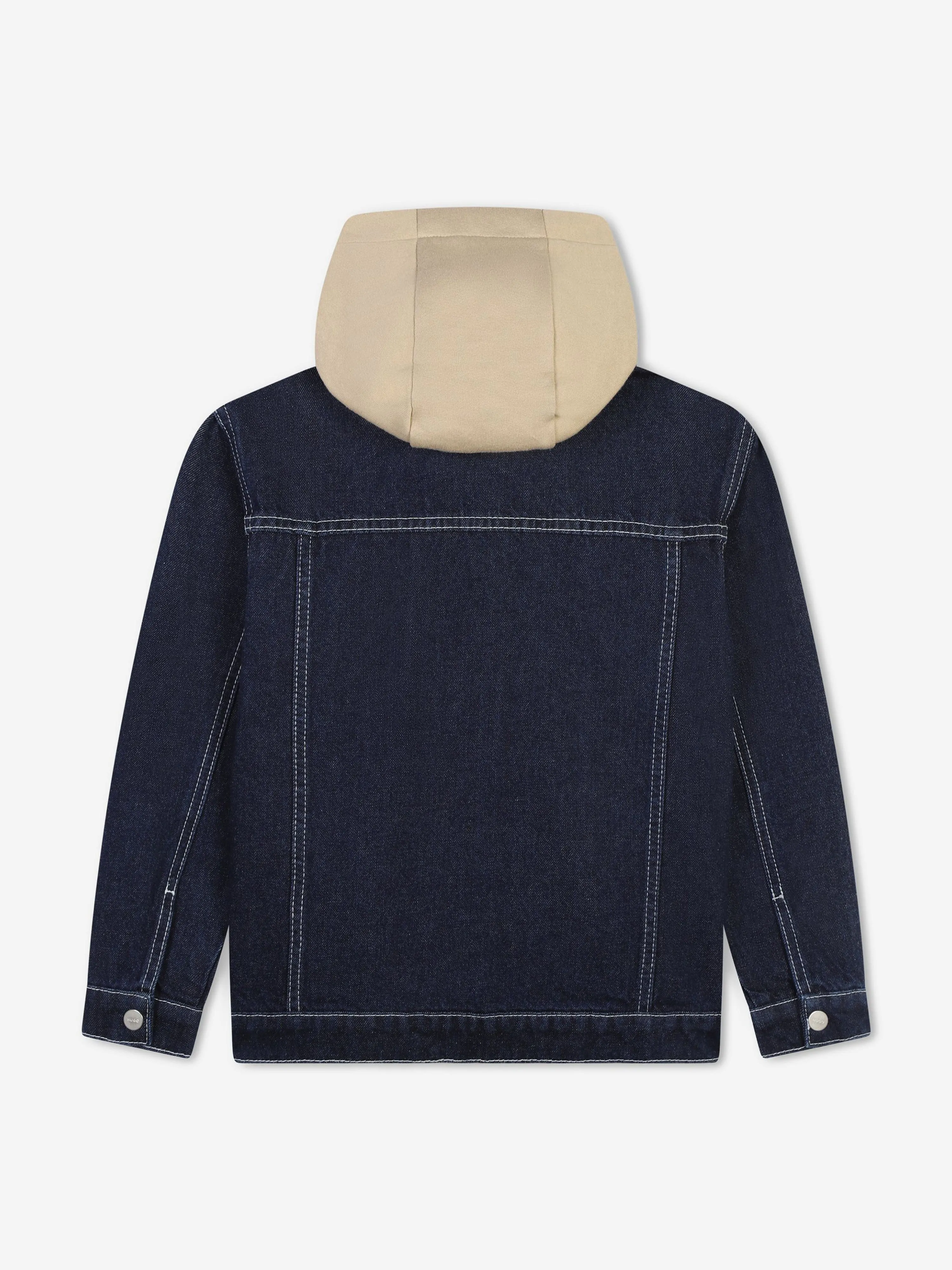 Hugo Boys Hooded Denim Jacket in Blue