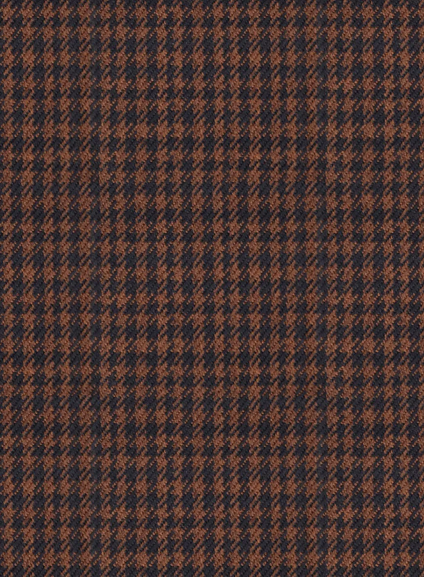 Italian Dark Brown Houndstooth Tweed Jacket