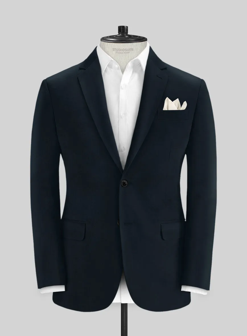Italian Midnight Blue Cotton Stretch Jacket