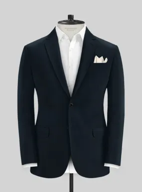 Italian Midnight Blue Cotton Stretch Jacket