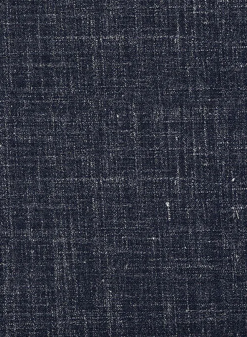 Italian Murano Indigo Blue Wool Linen Jacket