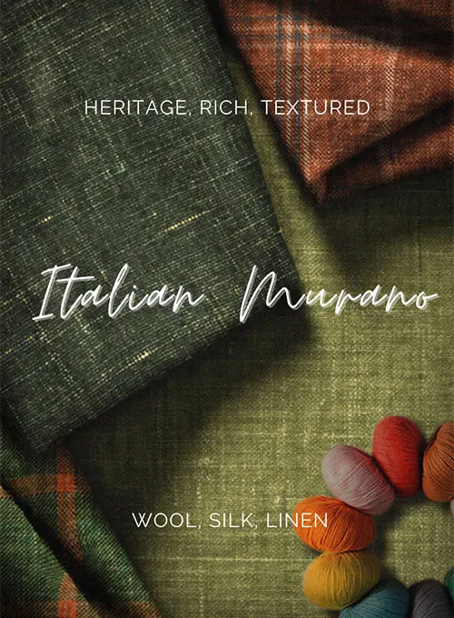 Italian Murano Indigo Blue Wool Linen Jacket