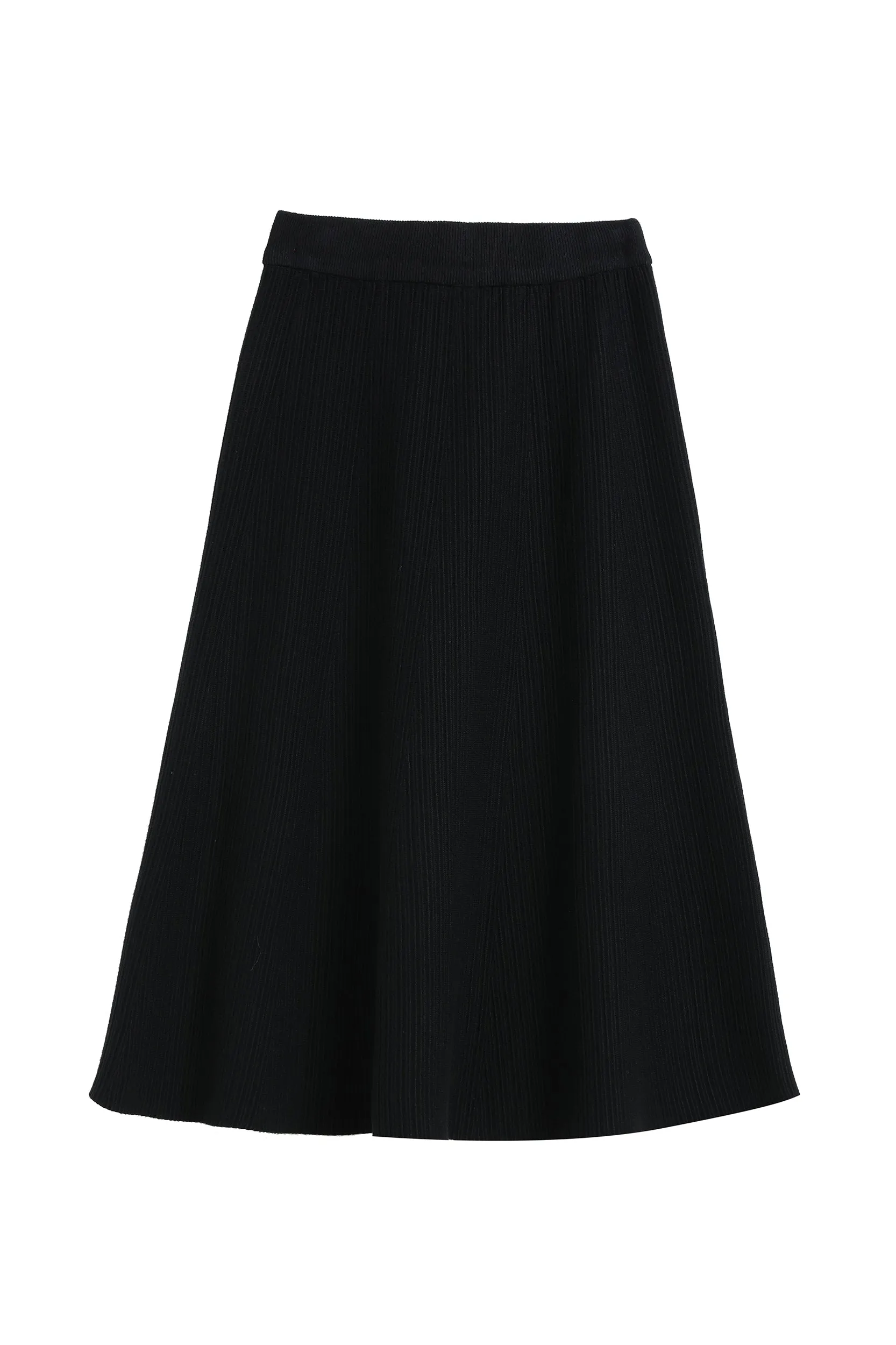 Juno A-line Stretch Knit Midi Skirt