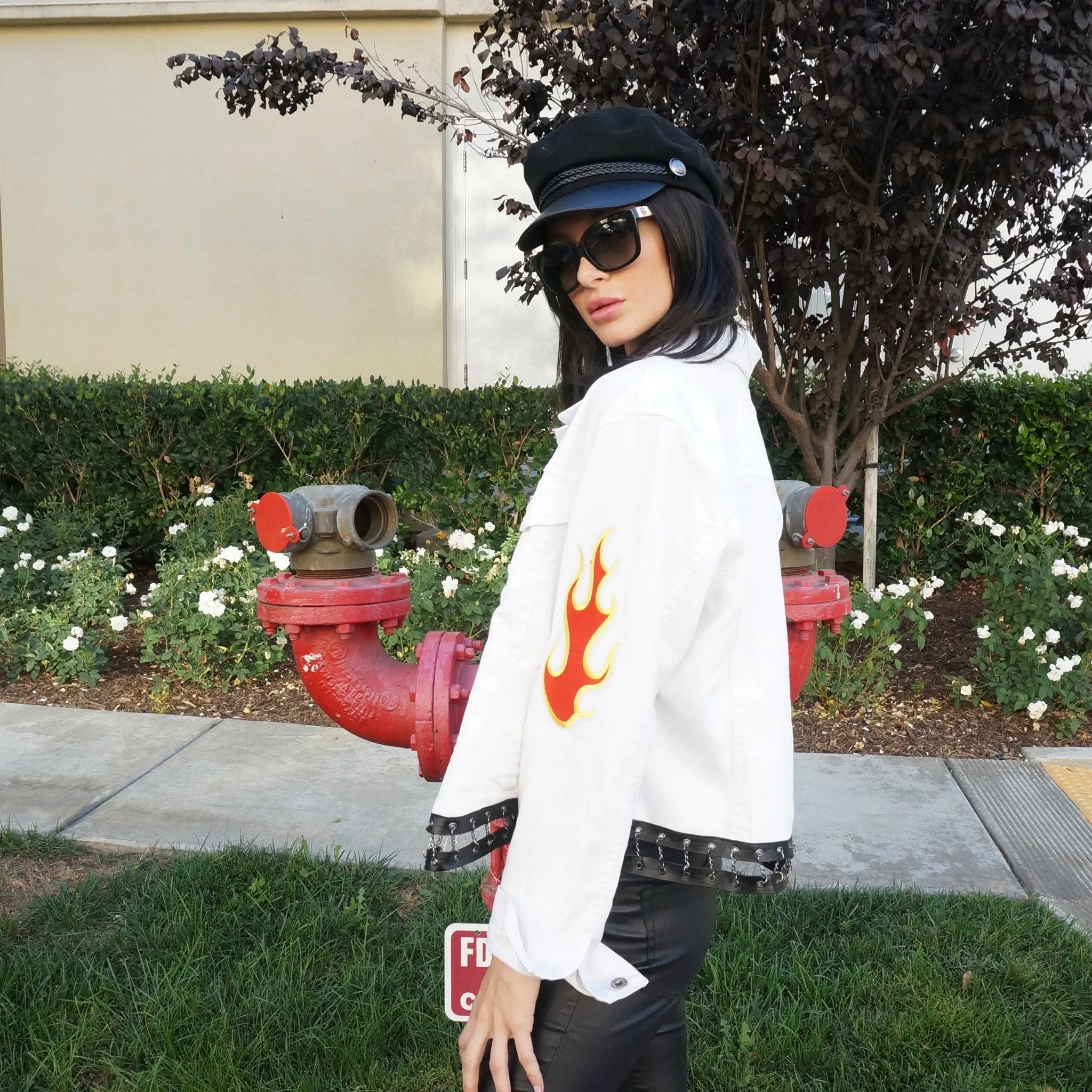 Light My Fire White Denim Jacket