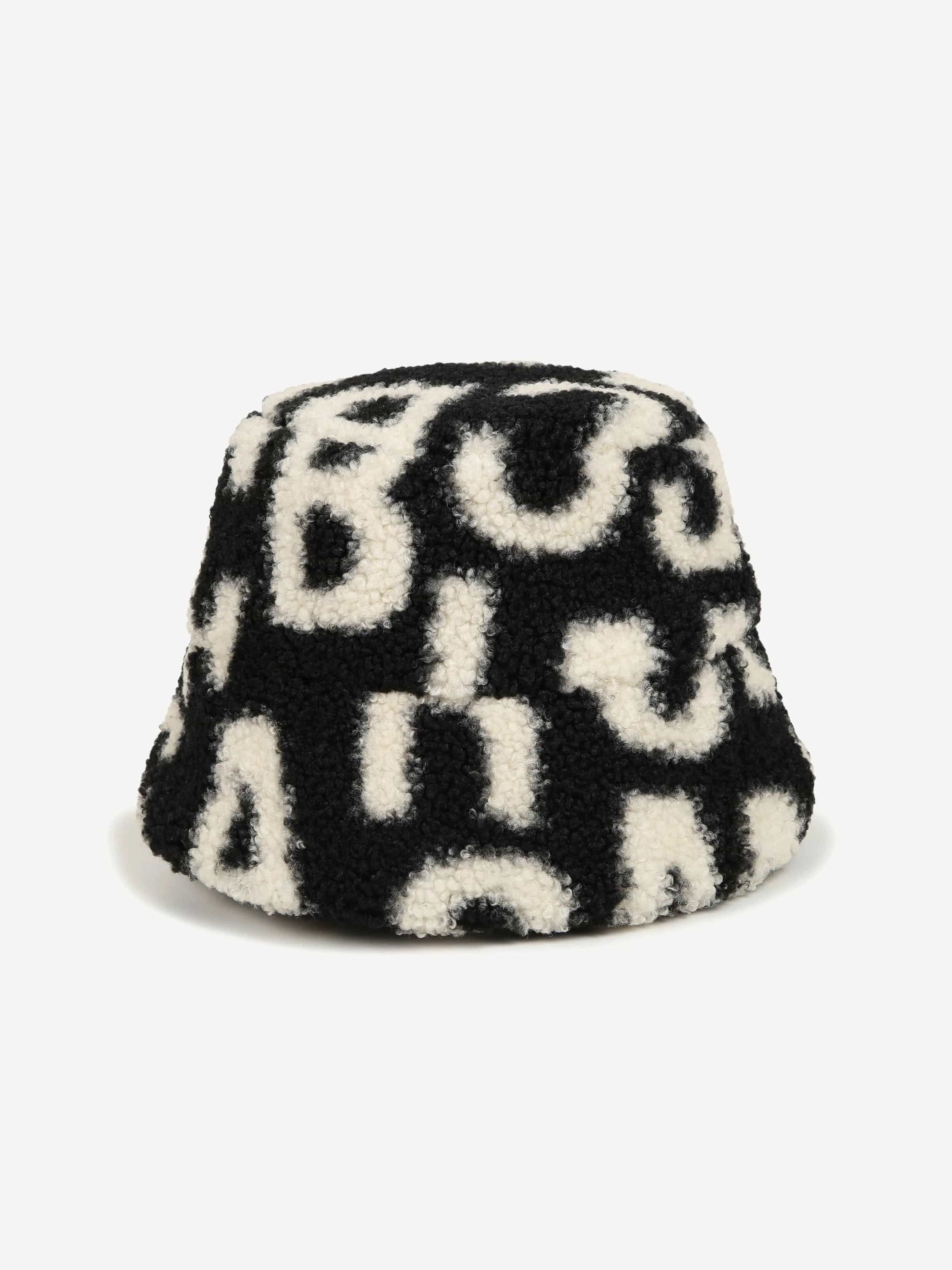 MARC JACOBS Kids Faux Shearling Bucket Hat in Black
