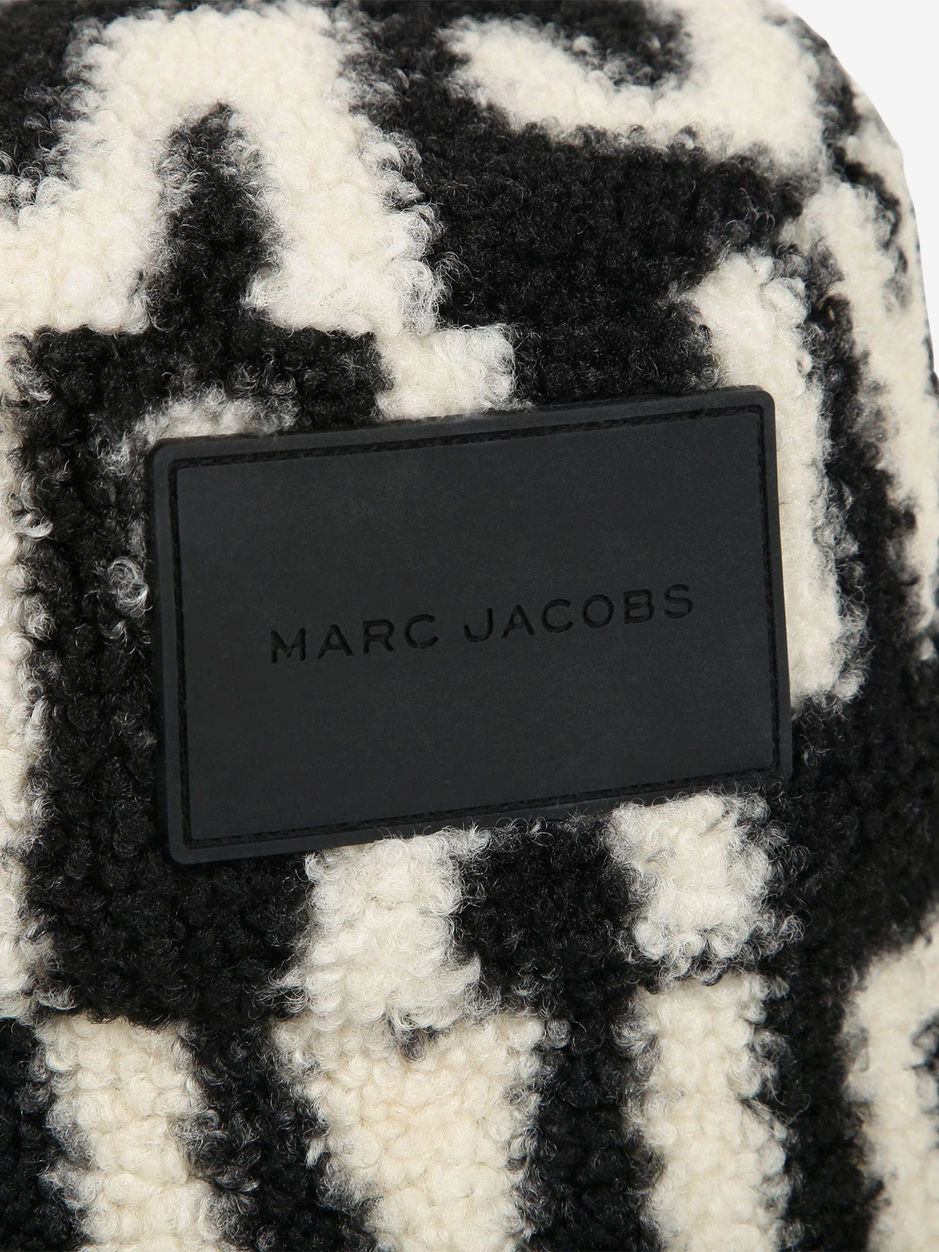 MARC JACOBS Kids Faux Shearling Bucket Hat in Black