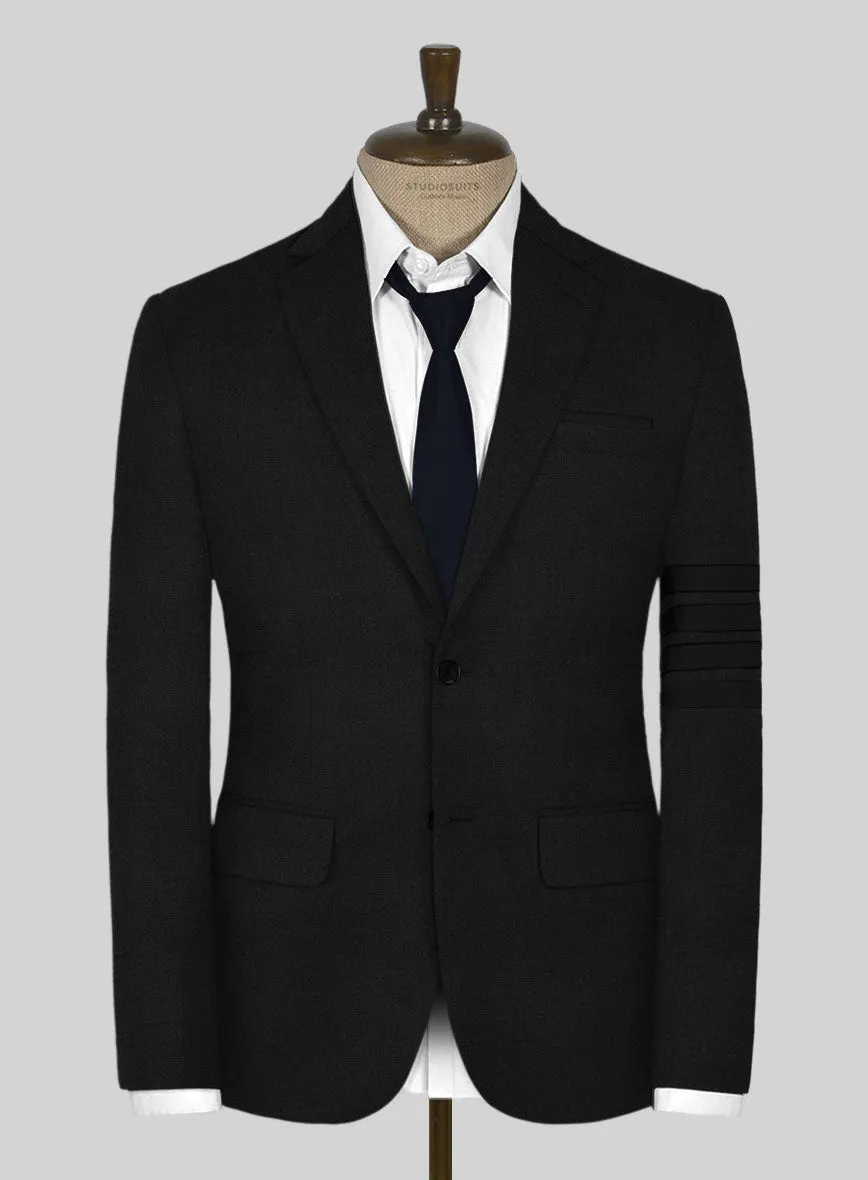 Napolean Black Wool Black Bar Jacket