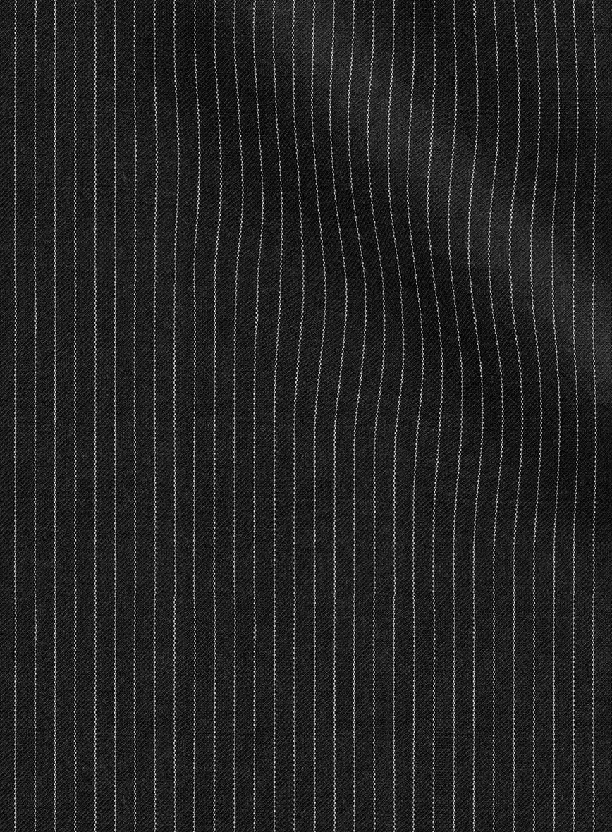 Napolean Slim Stripe Charcoal Wool Jacket