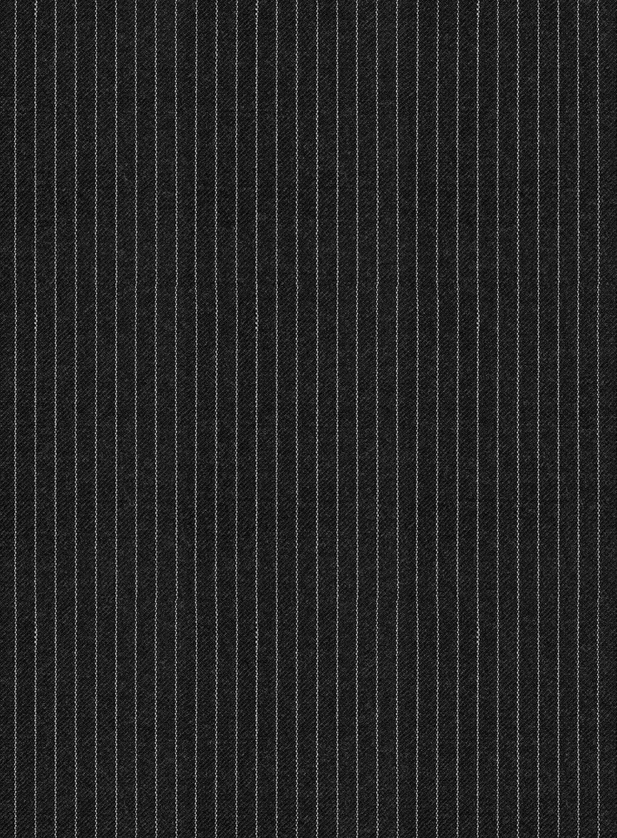 Napolean Slim Stripe Charcoal Wool Jacket