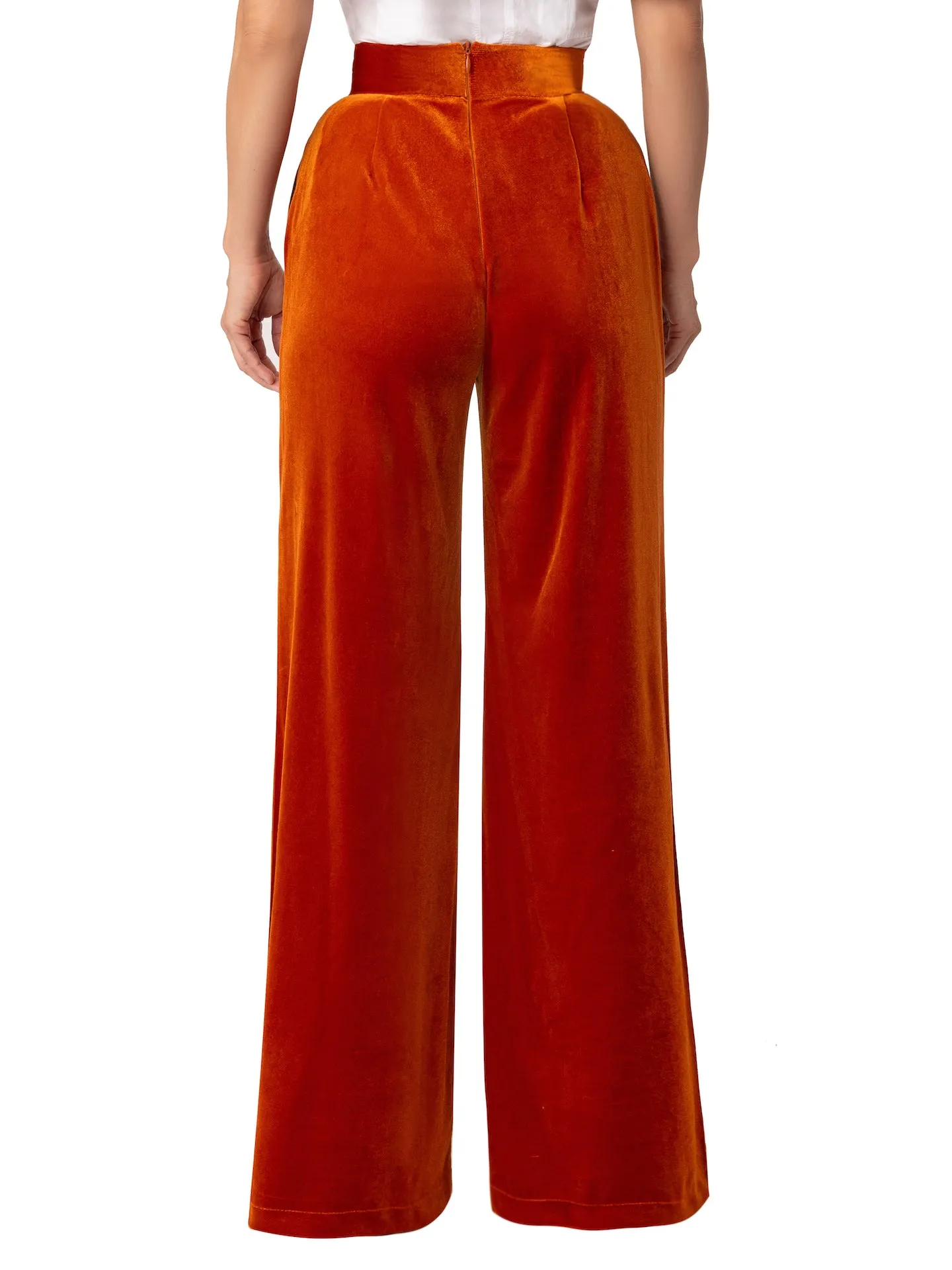 “Octavia” Copper High Waist Pants