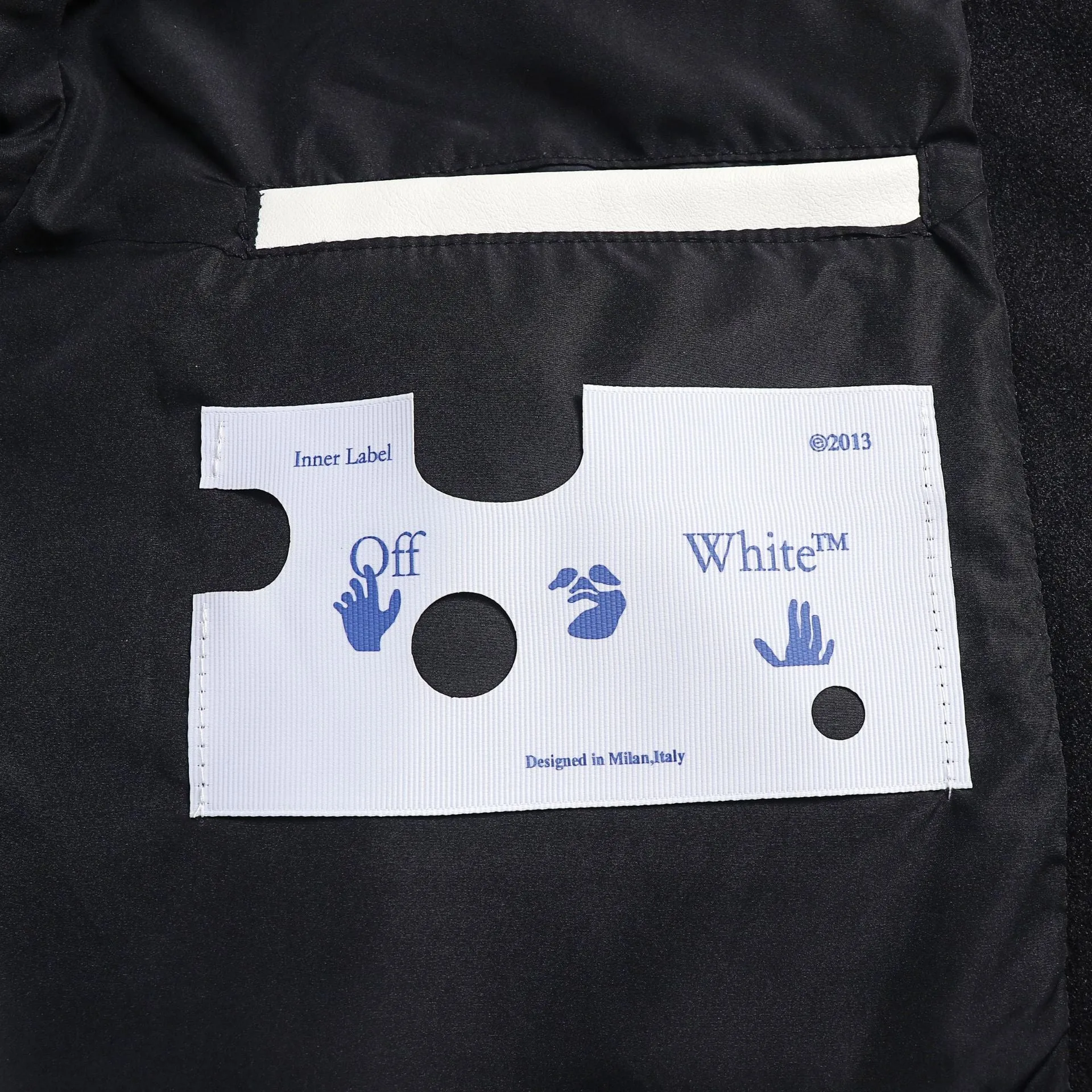 Ow Jacket Yellow Embroidery Cotton-Padded Jacket for Men and Women