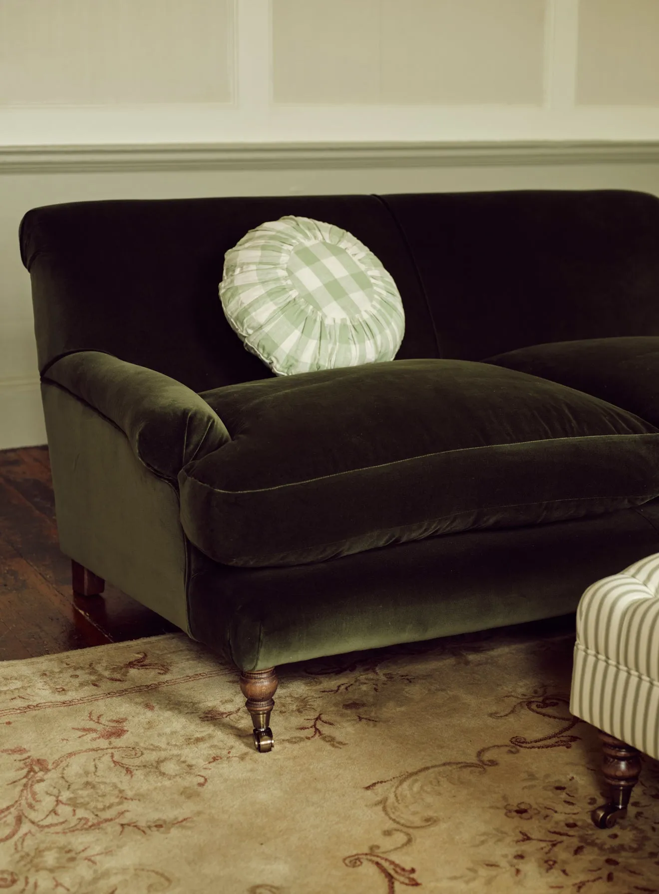 Remy Sofa, Two Seater, Rust Velvet
