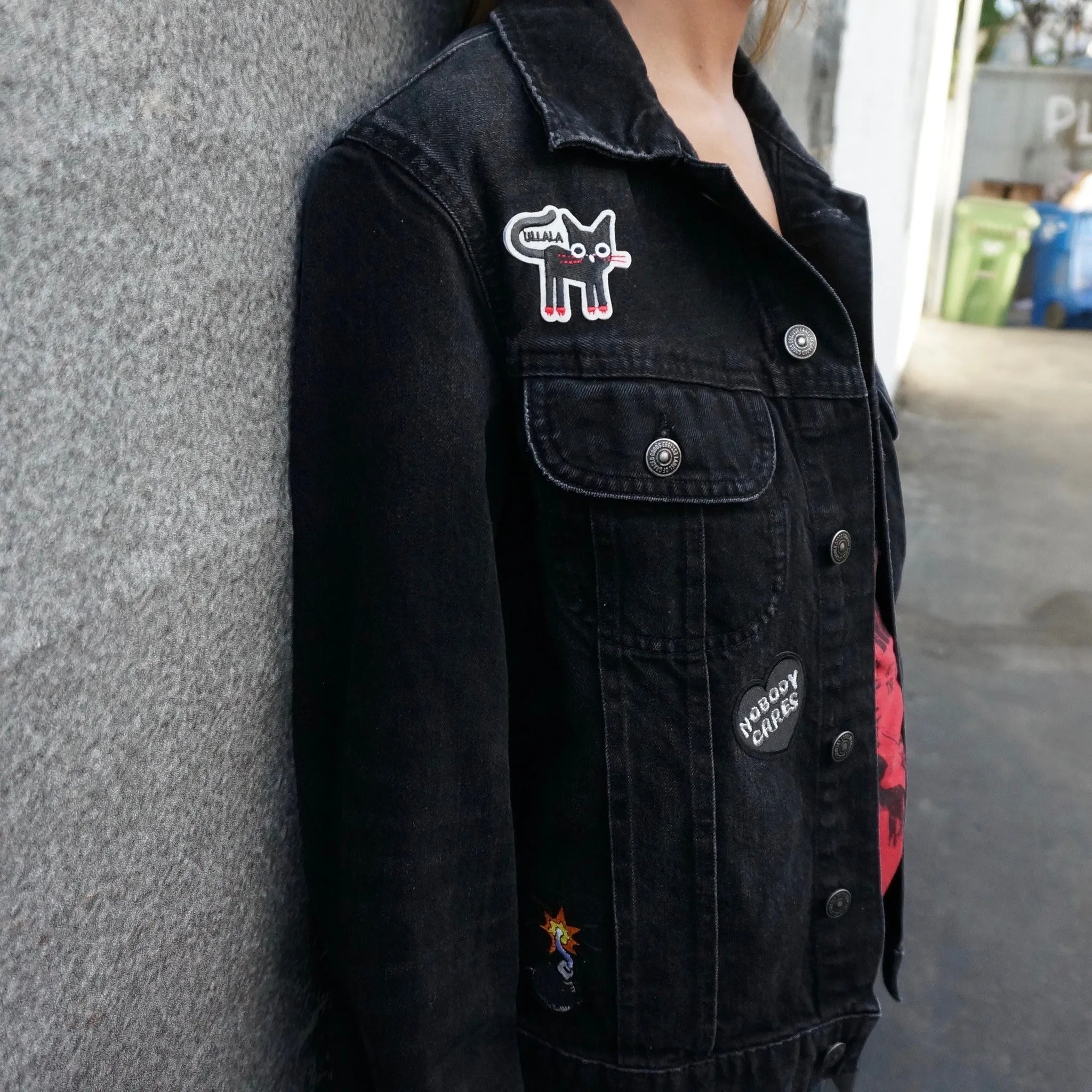 RESTOCKED SOON Show Me Yours & I'll Show You Mine Black Denim Jacket