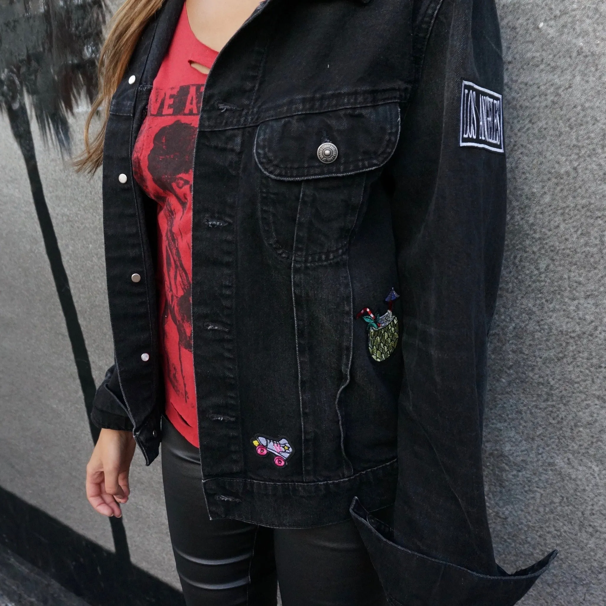 RESTOCKED SOON Show Me Yours & I'll Show You Mine Black Denim Jacket