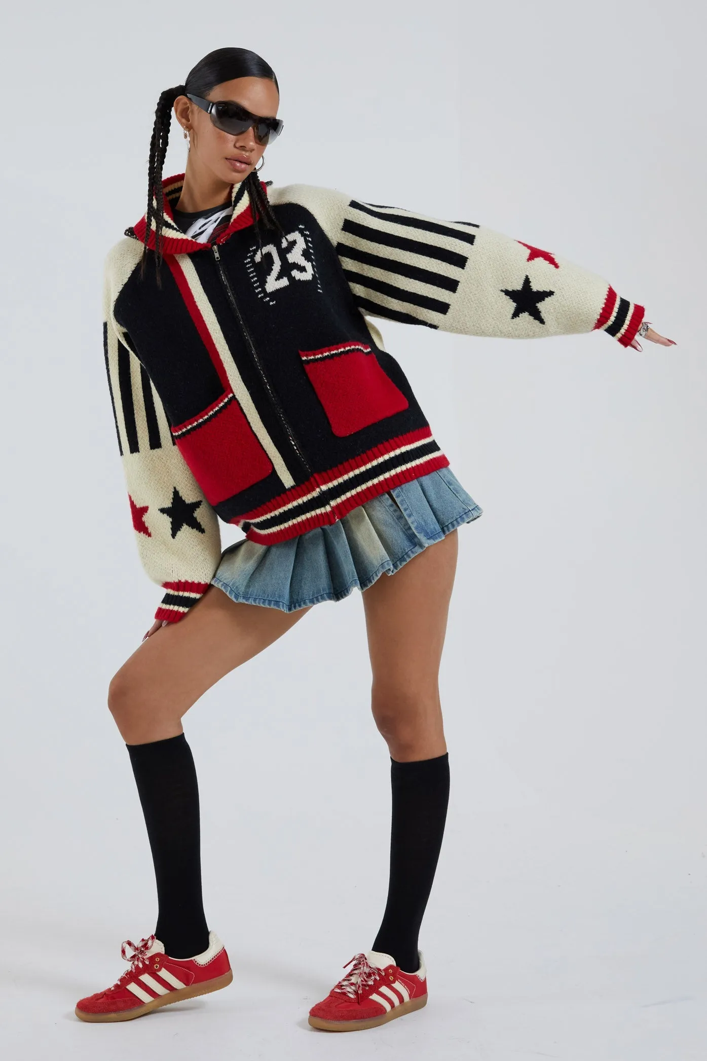 Team 23 Knitted Zip Through