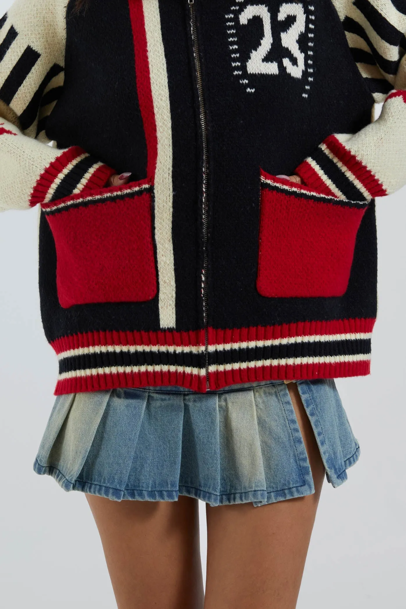Team 23 Knitted Zip Through