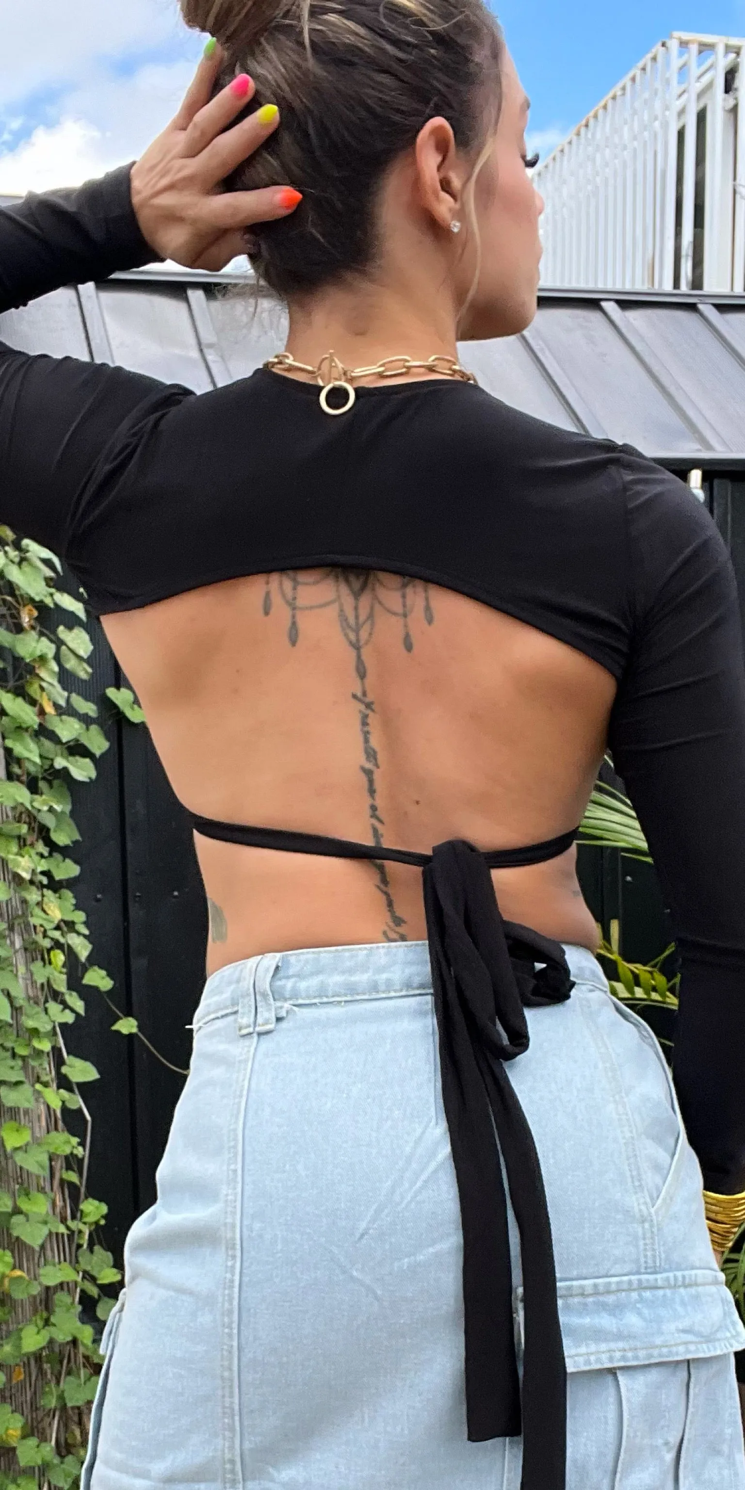 Wrap around V-Neck Crop Top