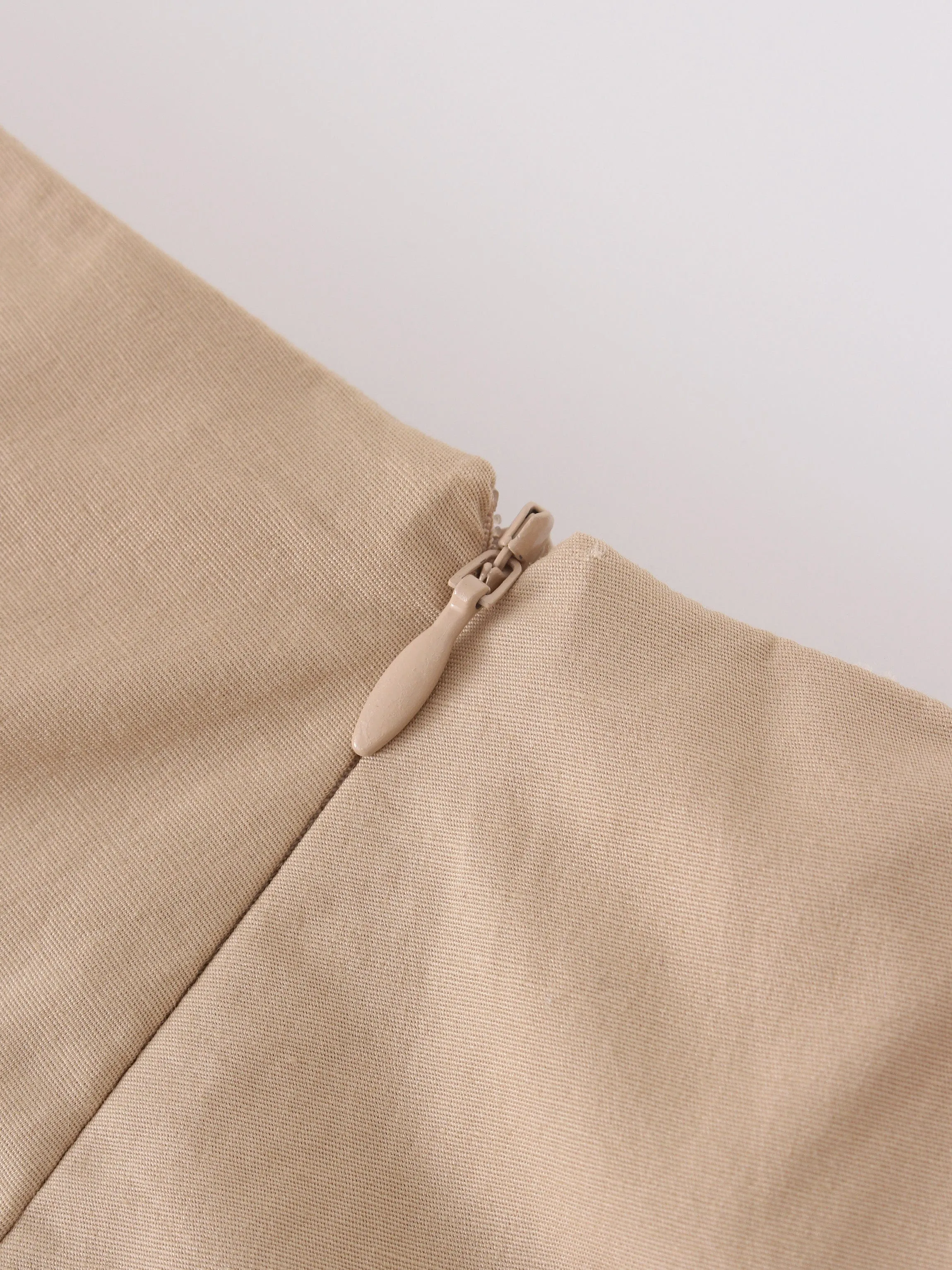 YOLK TIERED SKIRT-TAN